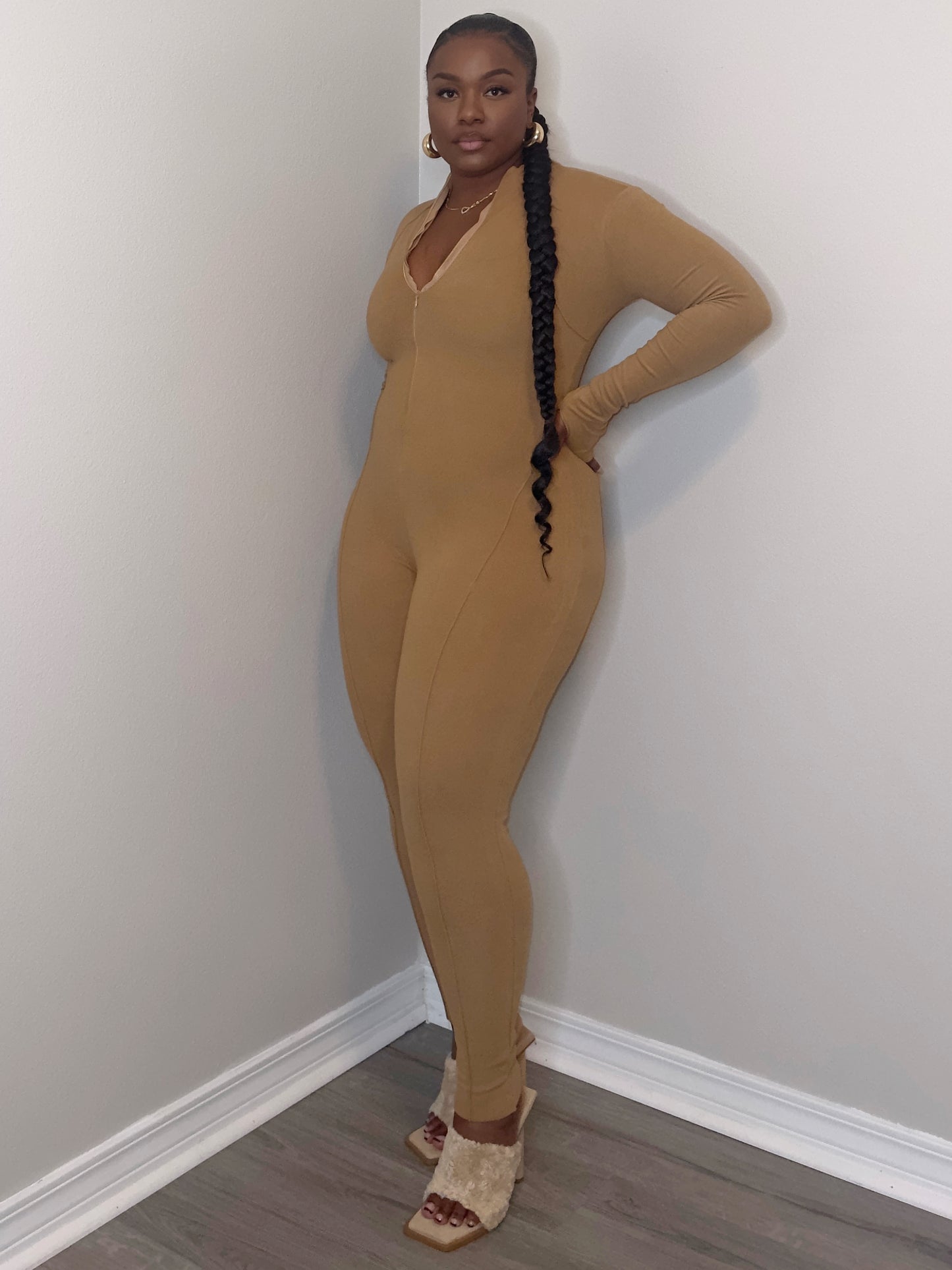 On-the-Go Mocha Jumpsuit