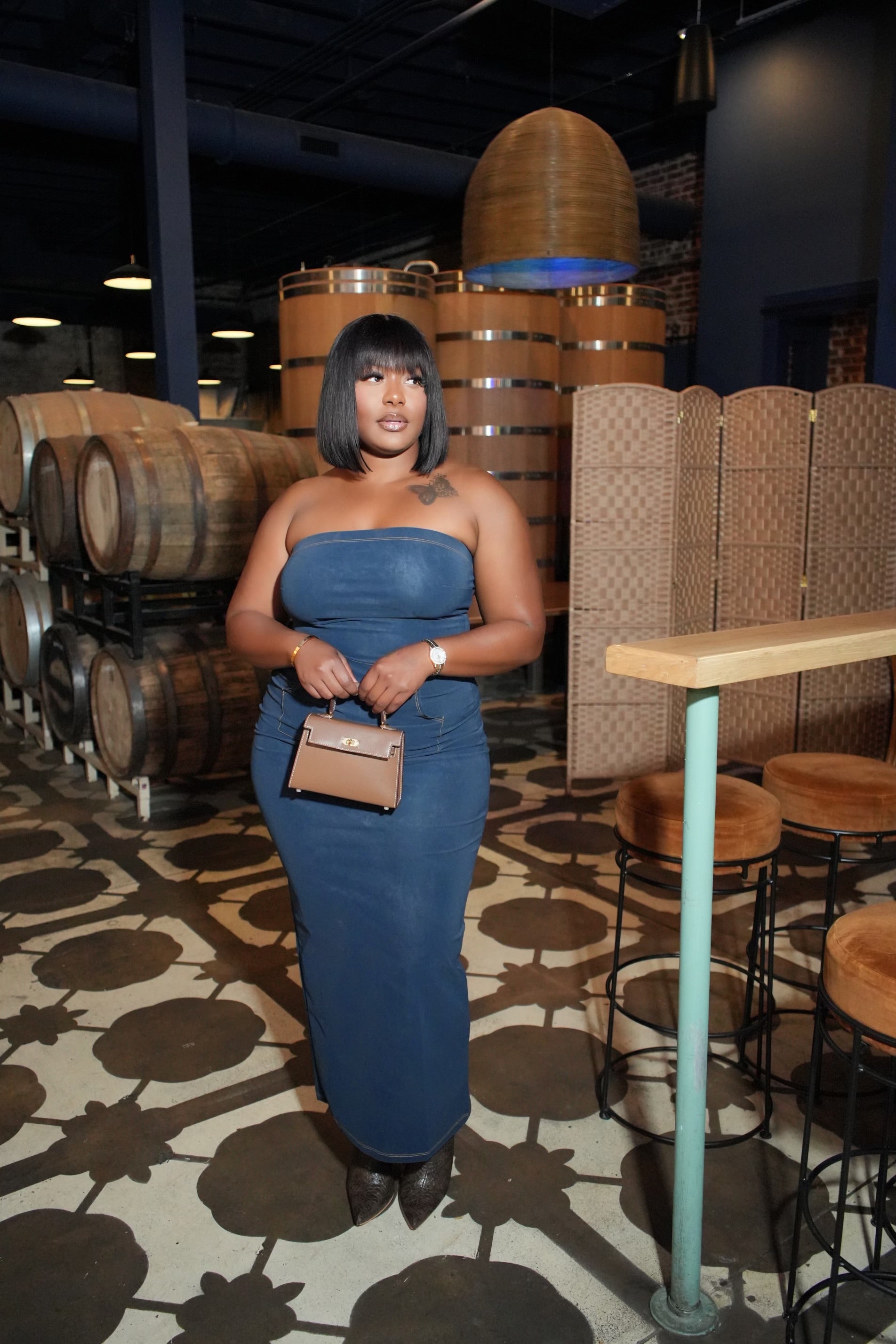 Denim Strapless Dress The Style Den Denim Strapless Dress The Style Den