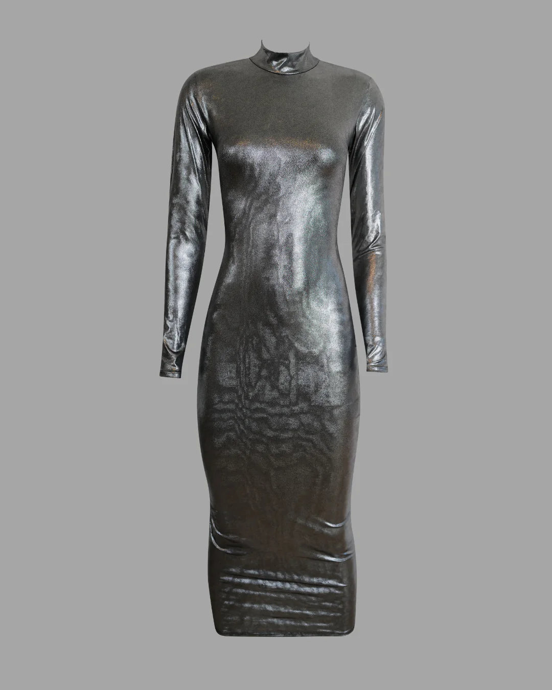 Metallic Silver Dress