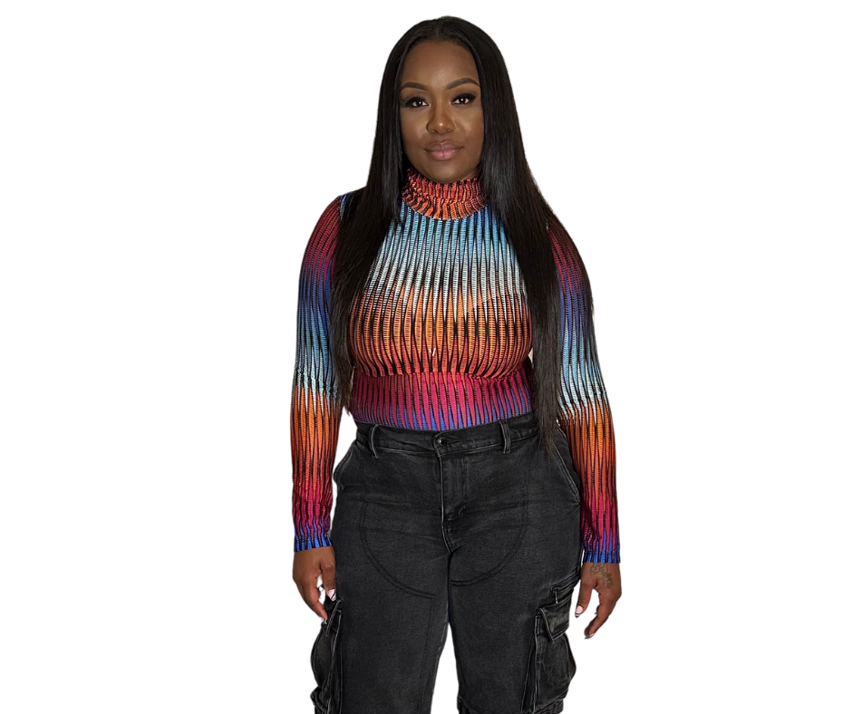 Kaleidoscope Turtleneck  Bodysuit