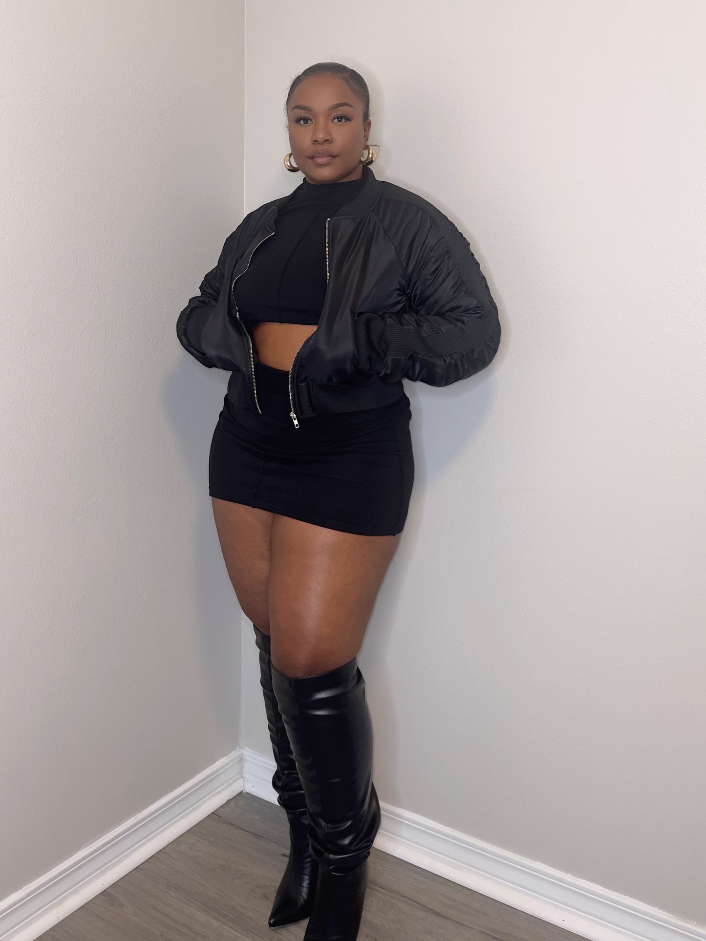 Black Bomber Jacket