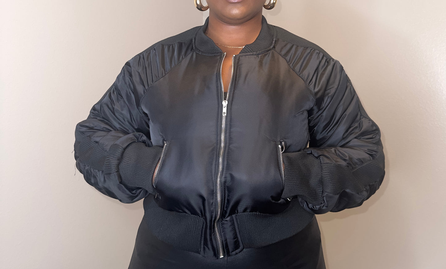 Black Bomber Jacket