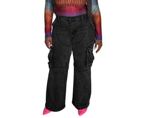 It Girl Cargo Pants Vintage Black
