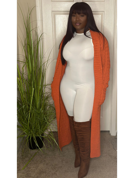 Orange Lux Cardigan
